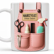 HAIRSTYLIST, Scissors, Hair Spray, Comb - Personalized Custom Coffee Mug - FAM321_MG