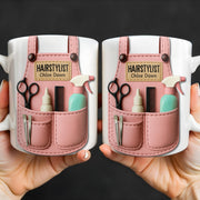 HAIRSTYLIST, Scissors, Hair Spray, Comb - Personalized Custom Coffee Mug - FAM321_MG