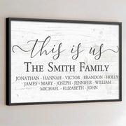 This Is Us, Elegant Family Name Display - Personalized Custom Horizontal Poster - FAM414_HPOS