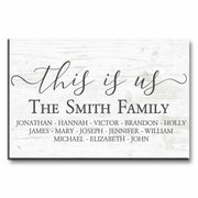 This Is Us, Elegant Family Name Display - Personalized Custom Horizontal Poster - FAM414_HPOS