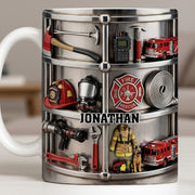 Fire Rescue Themed Personalized Coffee Mug - Personalized Custom Coffee Mug - FIF050_MG