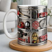 Fire Rescue Themed Personalized Coffee Mug - Personalized Custom Coffee Mug - FIF050_MG