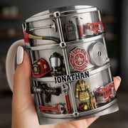 Fire Rescue Themed Personalized Coffee Mug - Personalized Custom Coffee Mug - FIF050_MG