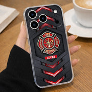 Courage Honor Fire Rescue Emblem - Personalized Clear Phone Case - FIF057_PHC