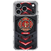 Courage Honor Fire Rescue Emblem - Personalized Clear Phone Case - FIF057_PHC