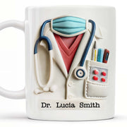 Celebrate Everyday Heroes With Medical Professional Gifts, Stethoscope And Mask - Personalized Custom Coffee Mug - GRAD040_MG
