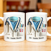 Celebrate Everyday Heroes With Medical Professional Gifts, Stethoscope And Mask - Personalized Custom Coffee Mug - GRAD040_MG