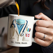 Celebrate Everyday Heroes With Medical Professional Gifts, Stethoscope And Mask - Personalized Custom Coffee Mug - GRAD040_MG