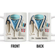 Celebrate Everyday Heroes With Medical Professional Gifts, Stethoscope And Mask - Personalized Custom Coffee Mug - GRAD040_MG