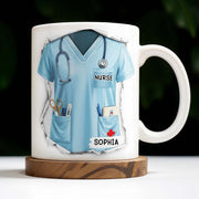 Celebrate Your Favorite Nurse, Nurse Uniform And Medical Tools - Personalized Custom Coffee Mug - GRAD283_MG