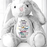 This Bunny Carries My Promise, Love You Forever - Personalized Stuffed Bunny - GRK078_BUN