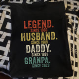 Legend, Husband, Daddy, Granpa Custom Unisex T-shirt - Personalized Custom Unisex T-shirt, Hoodie - GRP010_BBAS