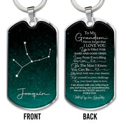 Grandson Pride and Joy Constellation Love and Inspiration - Personalized Custom Keychain - GSN002_KCH