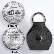 To My Grandson Never Forget That I Love You Fist Bump Pocket Hug - Personalized Custom Pocket Hug - GSN078_HTOK