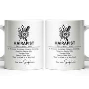 Hairapist Scissor Wielding Miracle Working Creative Genius Flower Scissors Comb - Personalized Custom Coffee Mug - HAIR019_MG