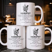 Hairapist Scissor Wielding Miracle Working Creative Genius Flower Scissors Comb - Personalized Custom Coffee Mug - HAIR019_MG
