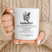 Hairapist Scissor Wielding Miracle Working Creative Genius Flower Scissors Comb - Personalized Custom Coffee Mug - HAIR019_MG