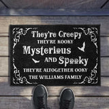 Creepy Kooky Mysterious Spooky Halloween Doormat - Personalized Custom Doormat - HALW026_DRM