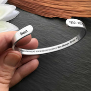 The Moment Your Heart Stopped Mine Changed Forever Bracelet Cuff - Personalized Custom Bracelet Cuff - HME372_BCUF