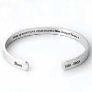 The Moment Your Heart Stopped Mine Changed Forever Bracelet Cuff - Personalized Custom Bracelet Cuff - HME372_BCUF