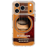 Strumming Through Life Personalized Acoustic Guitar Strings Design - Personalized Clear Phone Case - HOB062_PHC