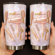 Hair Stylist Life Is Beautiful With Hair Dryer And Tools - Personalized Custom Stainless Steel Tumbler 20oz 30oz - HOB119_TB