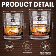 Congrats On Being My Husband, You Lucky (Workaround for offensive term) - Personalized Custom Whiskey Glass - HSB032_RWG