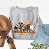 Cows Pumpkins Sweatshirt