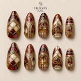 Autumn Stained Glass Elegance Press On Nails