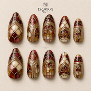 Autumn Stained Glass Elegance Press On Nails