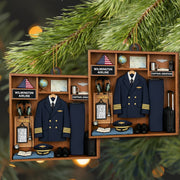 Proud Moment For Our Captain, Airline Uniform And Travel Essentials - Personalized Custom Wood Ornament, Custom Shaped - JBS042_WDO