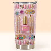 Stay Fabulous With A Touch Of Sparkle Nails And Manicure Tools - Personalized Custom Stainless Steel Tumbler 20oz 30oz - JBS130_TB