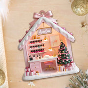 Where Every Nail Is A Masterpiece Nail Salon Polish Station - Personalized Custom Wood Ornament, Custom Shaped - JBS354_WDO