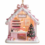 Where Every Nail Is A Masterpiece Nail Salon Polish Station - Personalized Custom Wood Ornament, Custom Shaped - JBS354_WDO