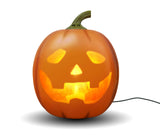 ANIMAT3D Jabberin' JackMotion Sensor 12 Inch XL Talking Animated Pumpkin with Built in Video Projector, Speaker and Motion Sensor Includes 80 Minutes of Content