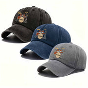 Drummer Personalized Custom Drum Set And Cymbals - Personalized Custom Washed Denim Cap - MUSIC069_WDCAP