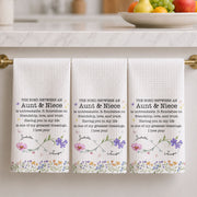 The Bond Between An Aunt And Niece Unbreakable Floral Birth Month Flowers - Personalized Kitchen Towel - NCE022_TOWL