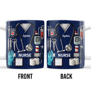 Celebrate Our Everyday Heroes, Nurse-Themed Design - Personalized Custom Coffee Mug - NUR056_MG