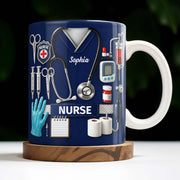 Celebrate Our Everyday Heroes, Nurse-Themed Design - Personalized Custom Coffee Mug - NUR056_MG
