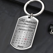 The Moment Your Heart Stopped Mine Changed Forever, Dog - Personalized Custom Keychain - PME024_KCH