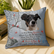 A Hug From Heaven, Pillow With Dog And Birds - Personalized Custom Pillow, Insert Included - PME154_PLW