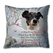 A Hug From Heaven, Pillow With Dog And Birds - Personalized Custom Pillow, Insert Included - PME154_PLW