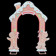 8 Ft. Gingersnap Iron Archway Christmas Decoration