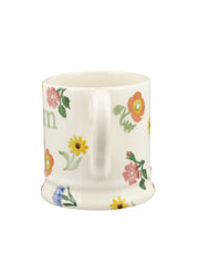 Poppies & Pinks Mum 1/2 Pint Mug