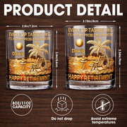 Every Sip Tastes Like Its Not My Problem Anymore Palm Tree Retirement Schedule - Personalized Custom Whiskey Glass - RETIRE048_RWG