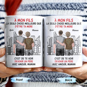 To My Son, Watching You Become A Dad - Personalized Custom Coffee Mug - SON055_MG