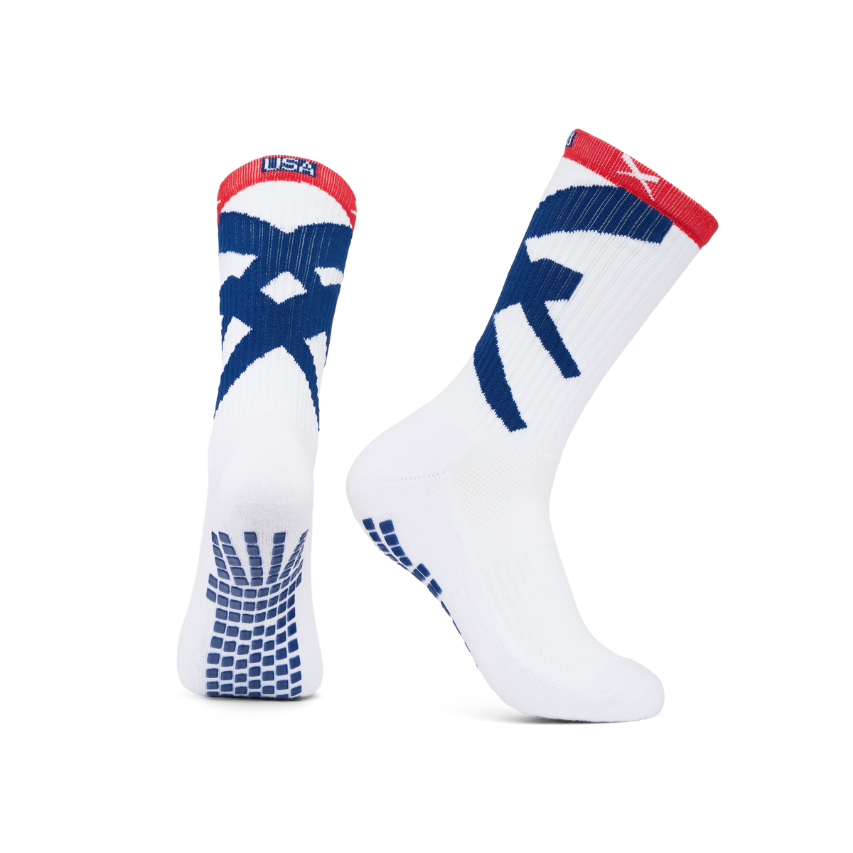 LUX Soccer Grip Calf Socks – Team USA Edition | Anti-Slip Performance Soccer Socks