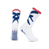 LUX Soccer Grip Calf Socks – Team USA Edition | Anti-Slip Performance Soccer Socks
