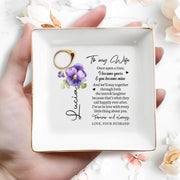 Forever And Always Love Your Husband - Personalized Custom Jewelry Dish - WIF004_SCRD
