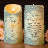 To My Wife, Expressing Love And Gratitude - Personalized Custom LED Candle - WIF058_LECA